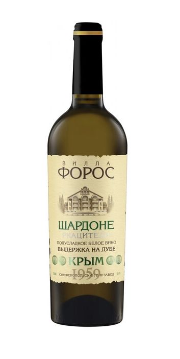 Вино ВИЛЛА ФОРОС Шардоне Ркацители белое п/сл 11% ст/б 0.75л