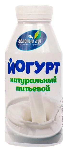 Йогурт ЗЕЛЕНЫЙ ЛУГ натуральный питьевой бзмж 2.5% 340г