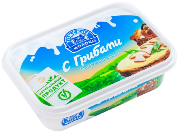 Сыр плавленый ТОМСКОЕ МОЛОКО с грибами бзмж 65% 180г