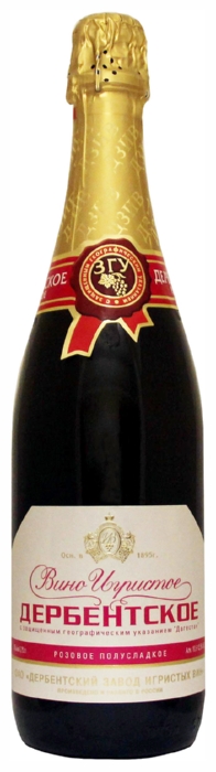 Игристое вино ДЕРБЕНТСКОЕ розовое п/сл 11% ст/б 0.75л