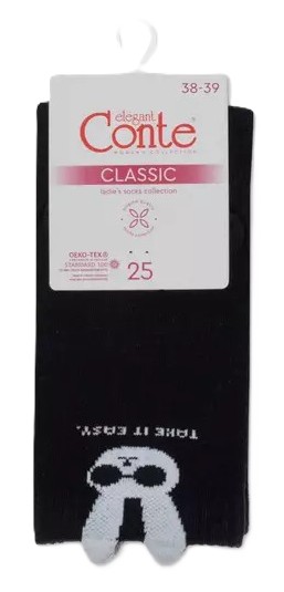 Носки женские КОНТЕ Элегант Классик черные р.23-25 арт.17С-183СП540