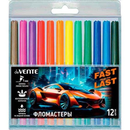 Фломастеры ДЕВЕНТЕ Фаст О Ласт 12цв арт.5081528