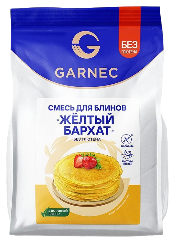 Смесь для блинов ГАРНЕЦ Желтый бархат без глютена м/у 300г