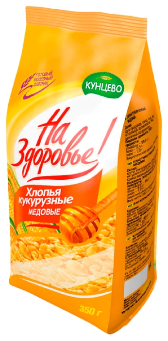 Хлопья НА ЗДОРОВЬЕ! кукурузные медовые м/у 350г