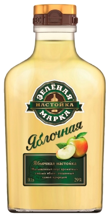 Настойка ЗЕЛЕНАЯ МАРКА Яблочная 24-29% ст/б 0.1л