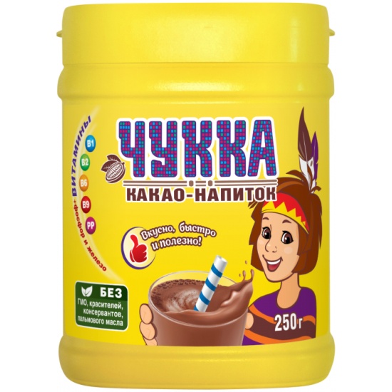 Какао ЧУККА растворимый пл/б 250г