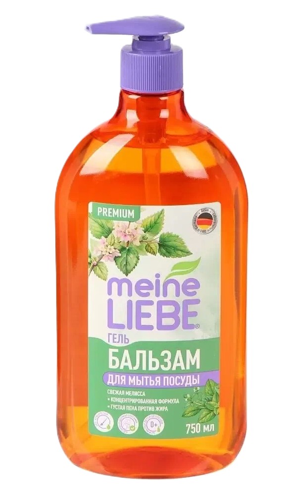 Средство для мытья посуды МАЙН ЛИБЕ Свежая мелисса 750мл
