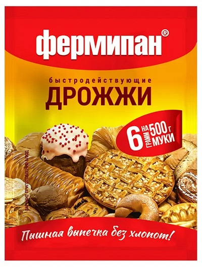 Дрожжи ФЕРМИПАН быстродействующие сухие 6г