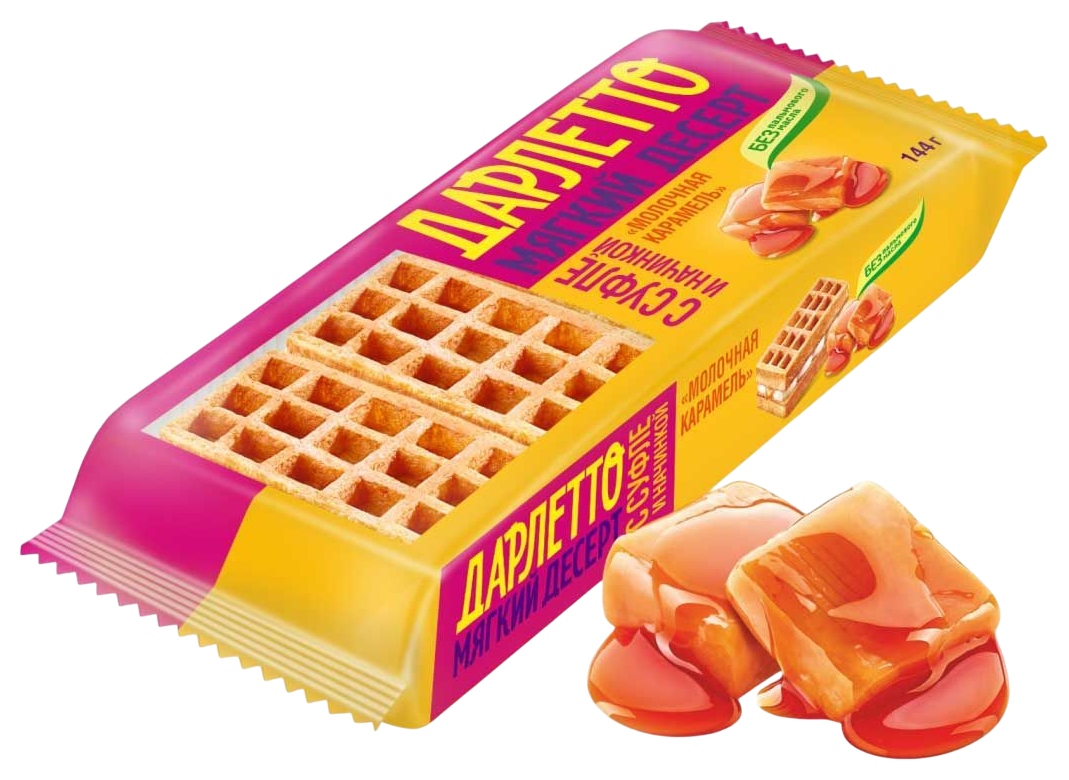 Вафли ДАРЛЕТТО Молочная карамель мягкие 144г