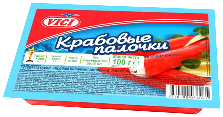 Крабовые палочки ВИЧИ с/м 100г