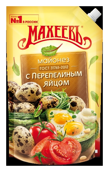 Майонез МАХЕЕВЪ с перепелиным яйцом 50.5% д/пак 800мл