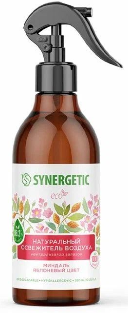 Освежитель воздуха СИНЕРГЕТИК Миндаль и яблоневый цвет 380мл