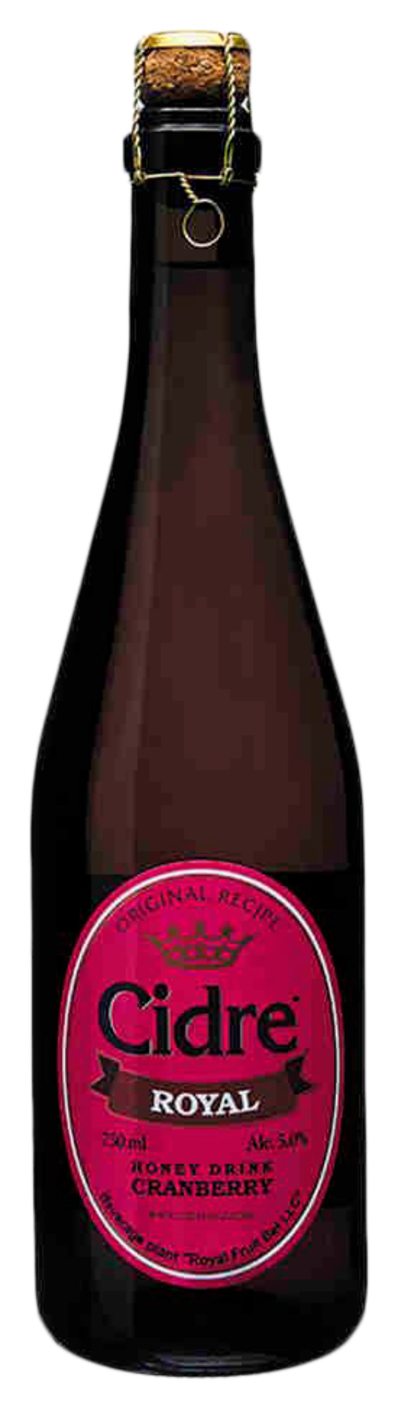 Напиток слабоалкогольный РОЯЛ ФРУТ Медовуха клюквенная 5% ст/б 0.75л