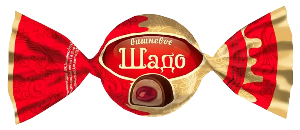 Конфеты ЭССЕН Шадо вишневое с желейной начинкой 200г