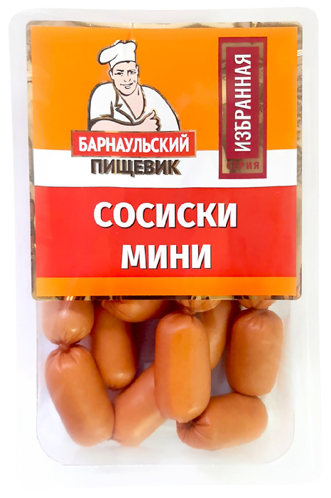 Сосиски БАРНАУЛЬСКИЙ ПИЩЕВИК мини 400г