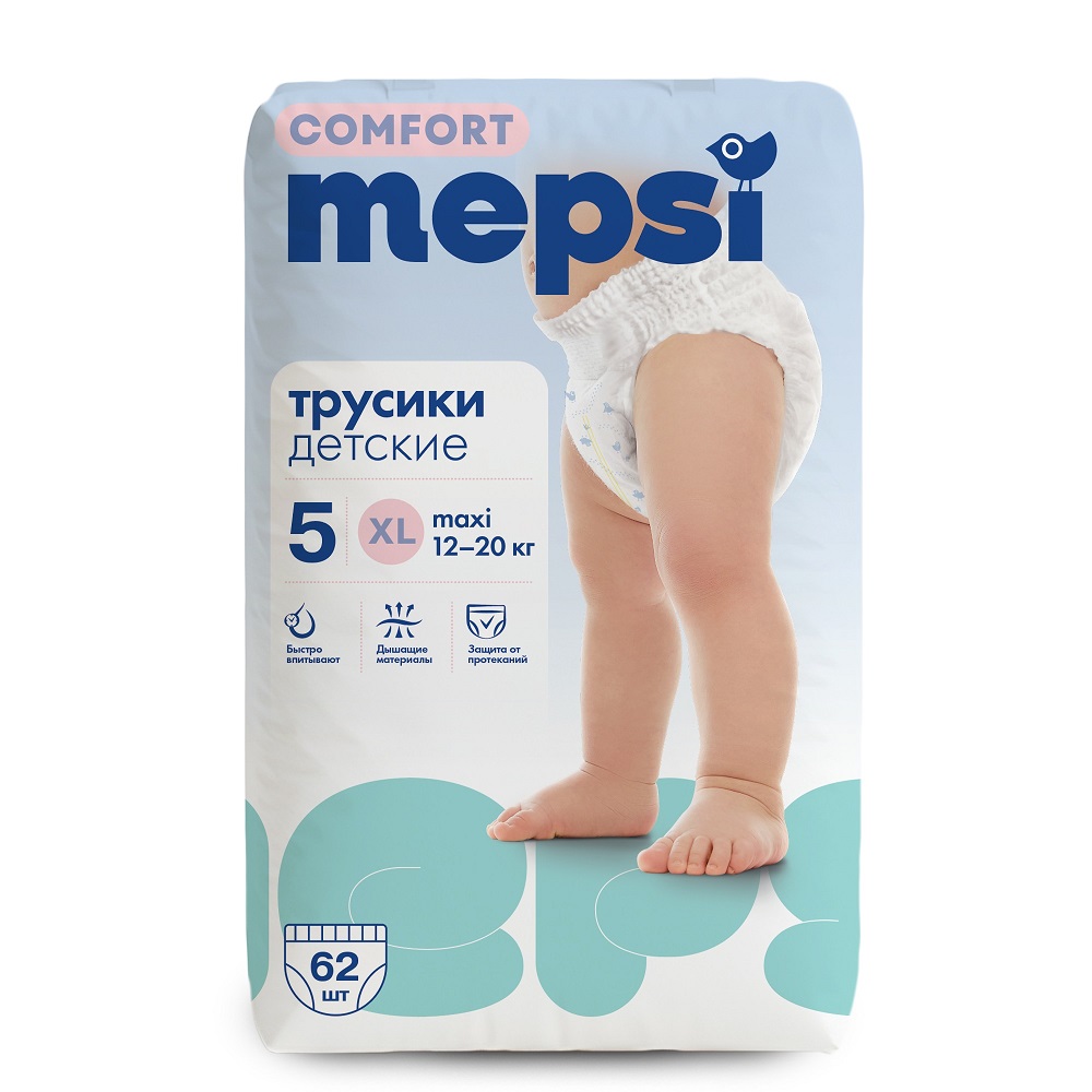 Подгузники-трусики МЕПСИ Комфорт XL 12-20кг 62шт