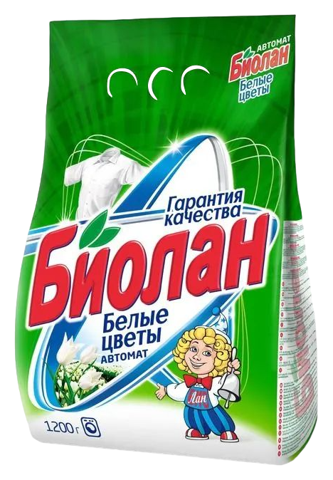 Стиральный порошок БИОЛАН Белые цветы автомат 1200г