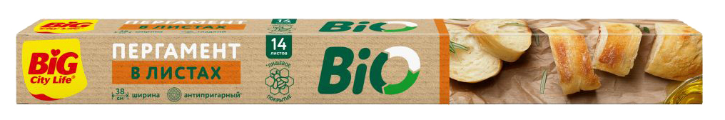 Пергамент для запекания БИГ СИТИ ЛАЙФ Био 38*42см 14л