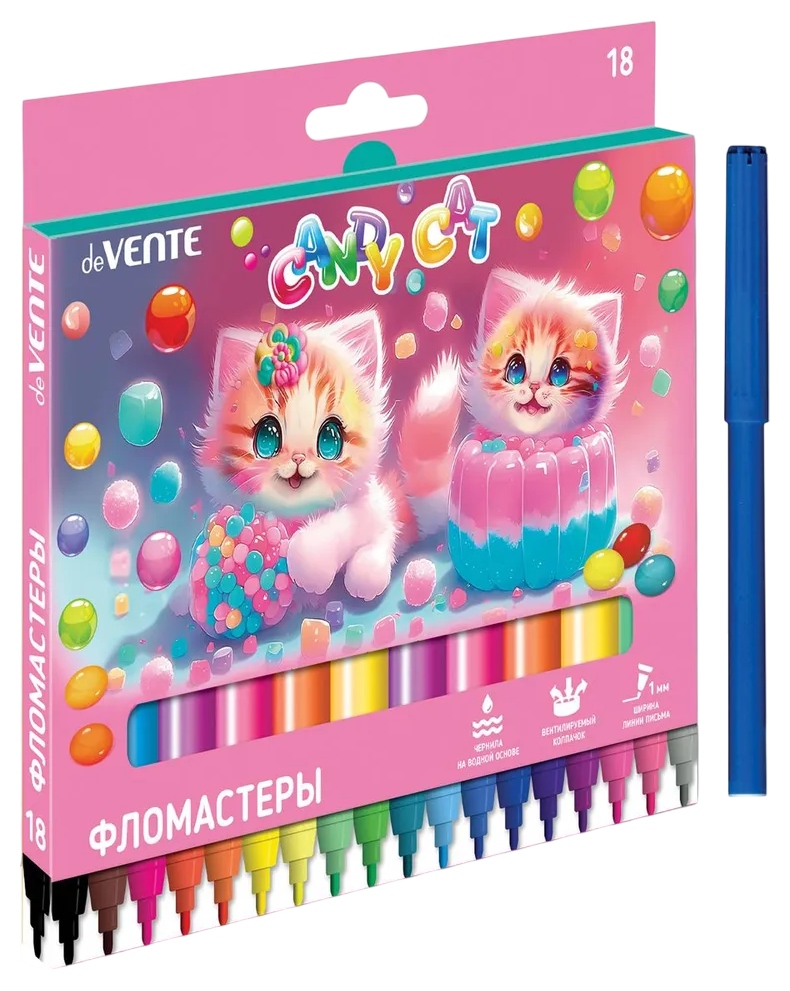 Фломастеры ДЕВЕНТЕ Кэнди Кэт 18цв арт.5082425