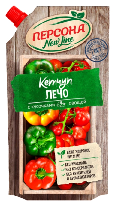 Кетчуп ПЕРСОНА Нью лайн Лечо д/пак 350г