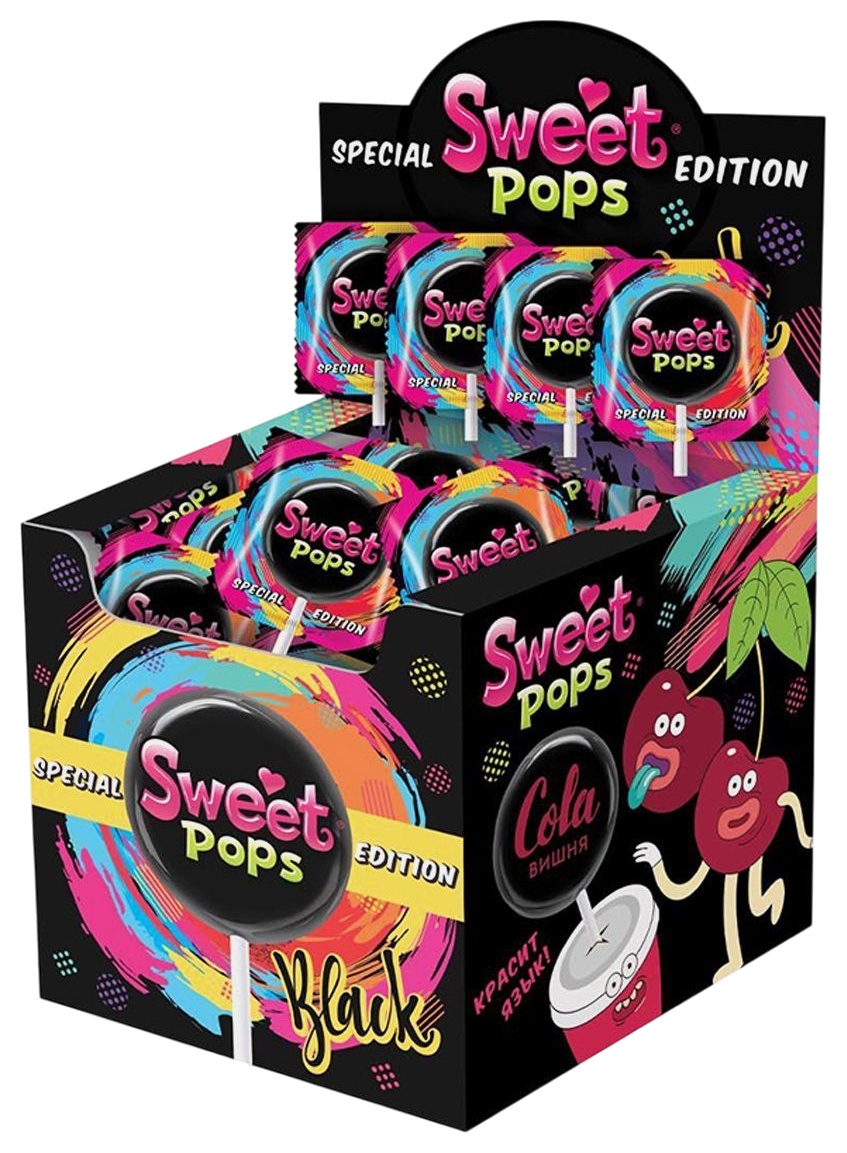 Карамель на палочке СЛАДКАЯ СКАЗКА Свит Попс Блэк 10г
