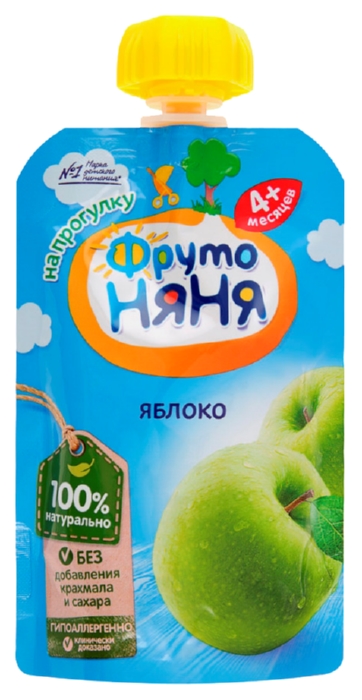 Пюре ФРУТОНЯНЯ яблочное натуральное м/у 90г