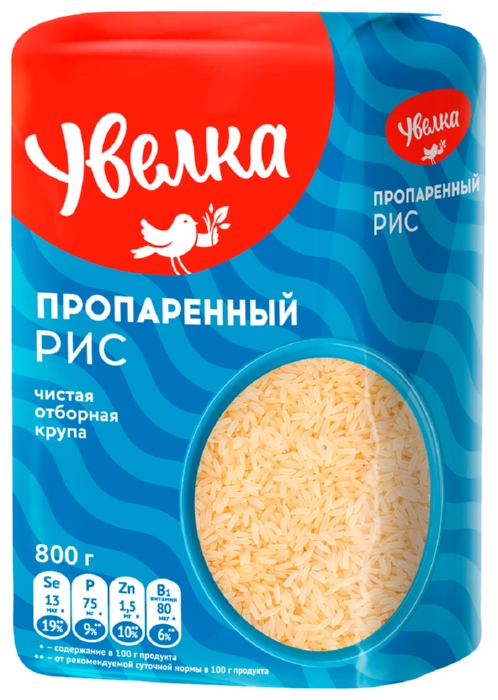 Рис УВЕЛЬСКИЕ КРУПЫ длиннозерный пропаренный м/у 800г