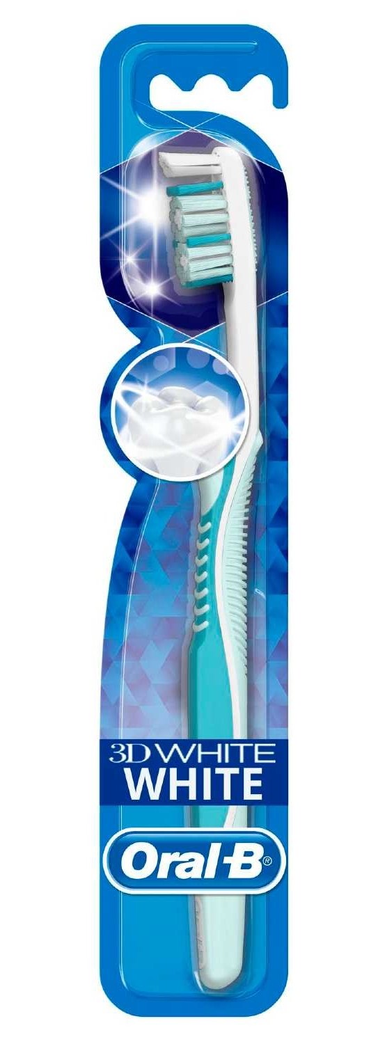 Зубная щетка ОРАЛ-БИ 3D Вайт Вайтенинг средняя 1шт
