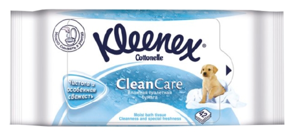 Влажная туалетная бумага КЛИНЕКС Клин кеир 42шт