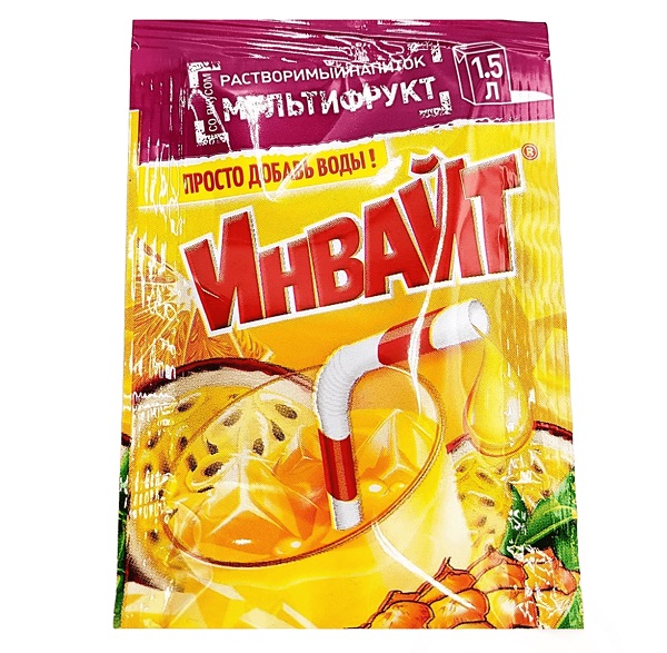 Напиток ИНВАЙТ Мультифрукт растворимый 12г
