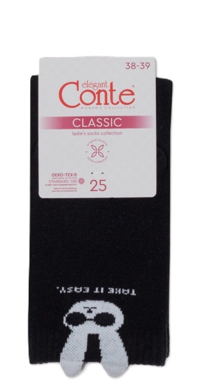 Носки женские КОНТЕ Элегант Классик черные р.25-27 арт.17С-183СП540