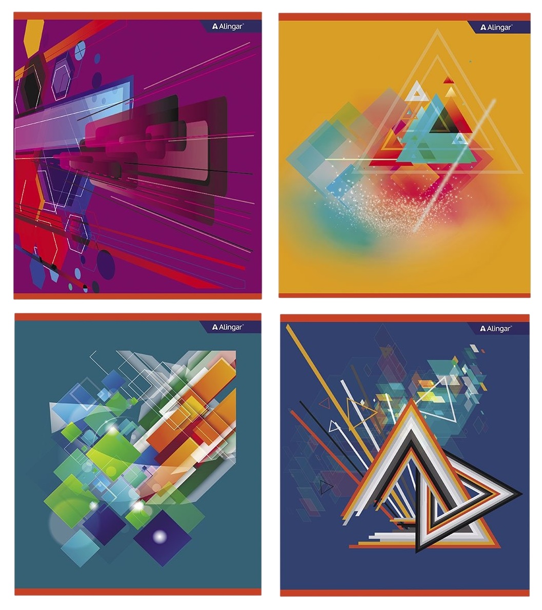 Тетрадь АЛИНГАР клетка 36л в ассортименте арт.AL10356