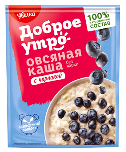 Каша овсяная УВЕЛКА черника м/у 40г