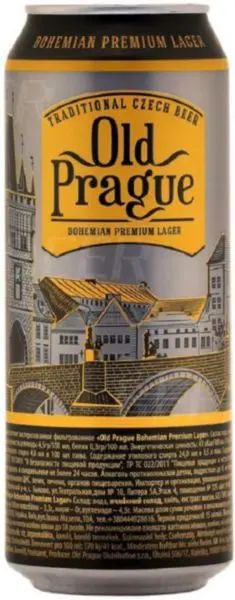 Пиво ОЛД ПРАГА Богемия премиум лагер светлое 4.8% ж/б 0.5л