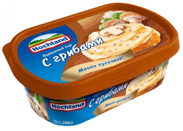 Сыр плавленый ХОХЛАНД с грибами бзмж 45% 200г