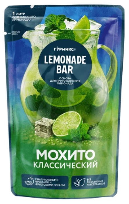 Концентрат для напитка ГУРМИКС Лимонад Бар Мохито 150г
