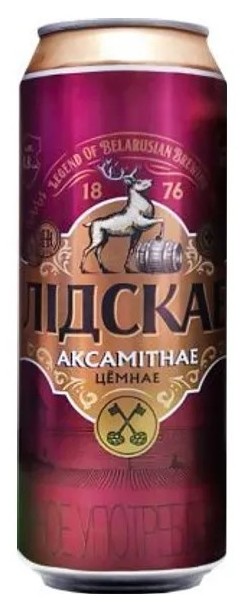 Пиво ЛИДСКОЕ Бархатное темное пастер 4.8% ж/б 0.45л