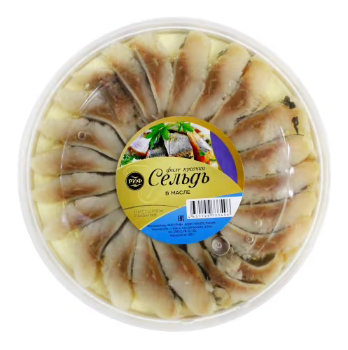 Сельдь РИФ филе-кусочки в масле 180г