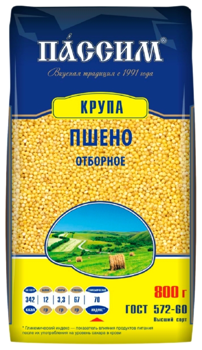 Пшено ПАССИМ отборное м/у 800г