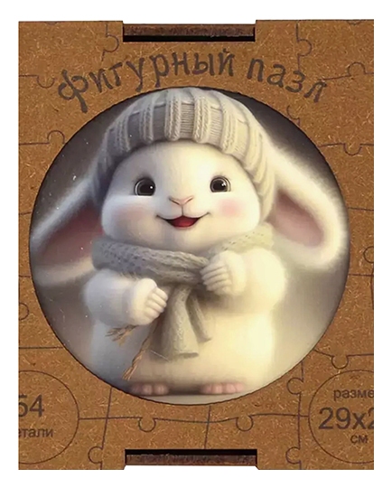 Пазл фигурный АПИЛКА Фантазия Белый кролик арт.ДП11