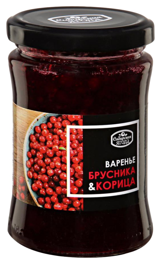 Варенье САВА брусничное с корицей ст/б 300г