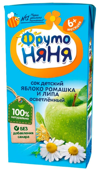 Напиток ФРУТОНЯНЯ яблоко ромашка липа 0.2л