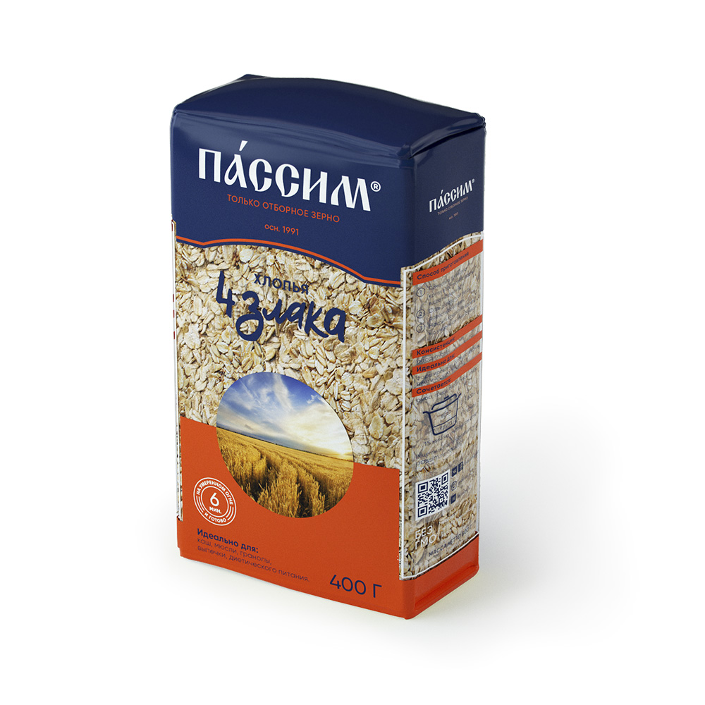 Хлопья ПАССИМ 4 злака м/у 400г