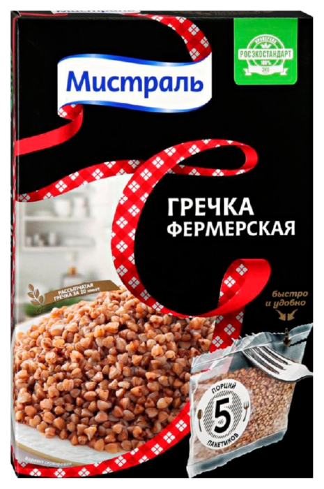 Гречневая крупа МИСТРАЛЬ карт/уп 5*80г