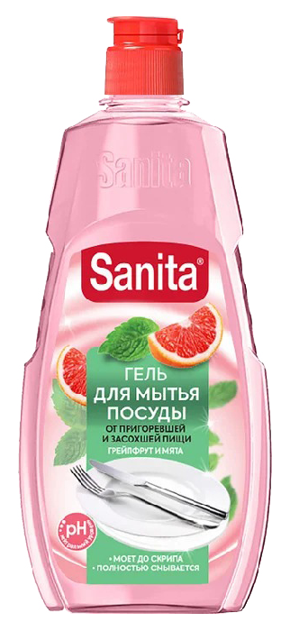 Средство для мытья посуды САНИТА Грейпфрут мята 450мл