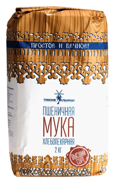 Мука ТОМСКИЕ МЕЛЬНИЦЫ пшеничная в/с м/у 2кг