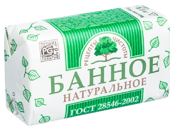 Мыло туалетное БАННОЕ натуральное 160г