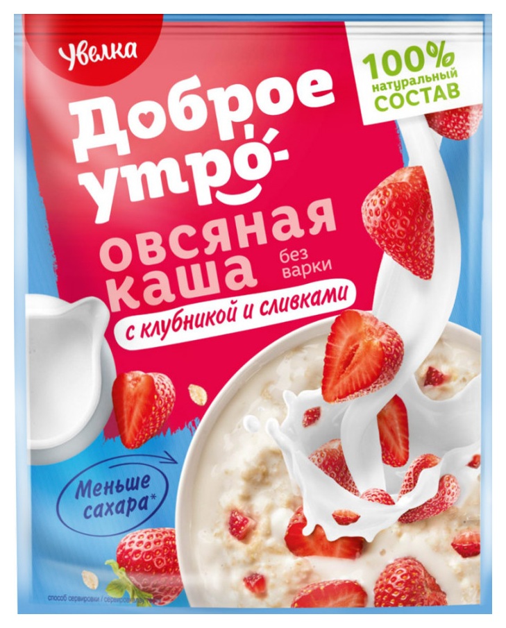 Каша овсяная УВЕЛКА клубника со сливками м/у 40г