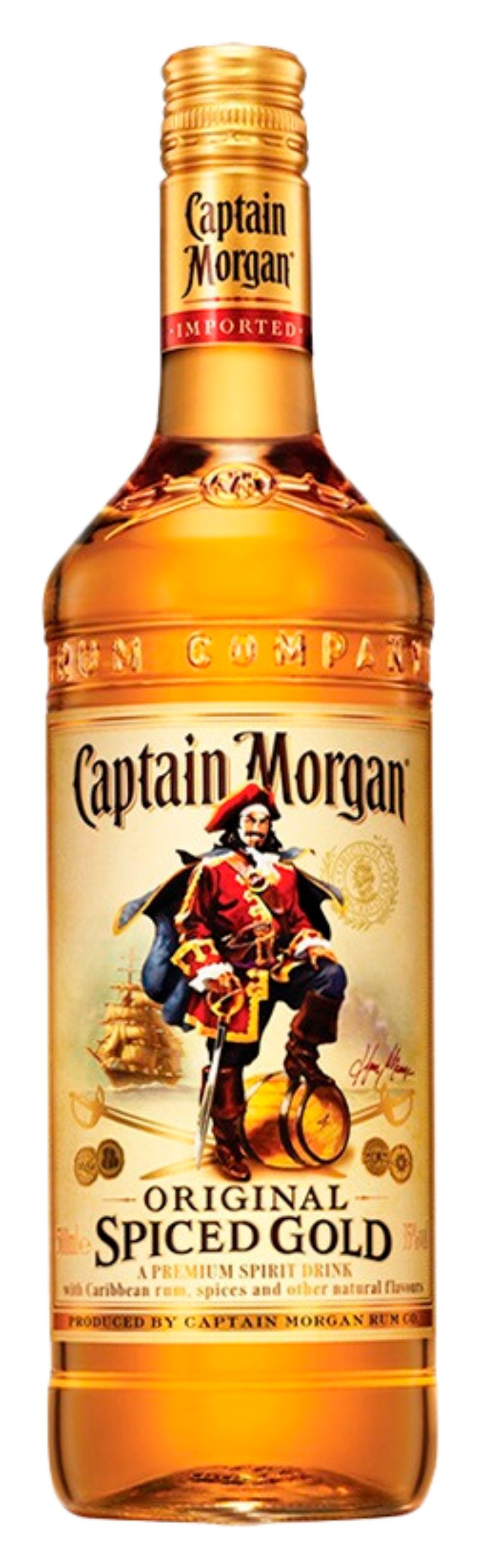 Напиток спиртной КАПИТАН МОРГАН Пряный золотой на основе рома 35% ст/б 0.5л
