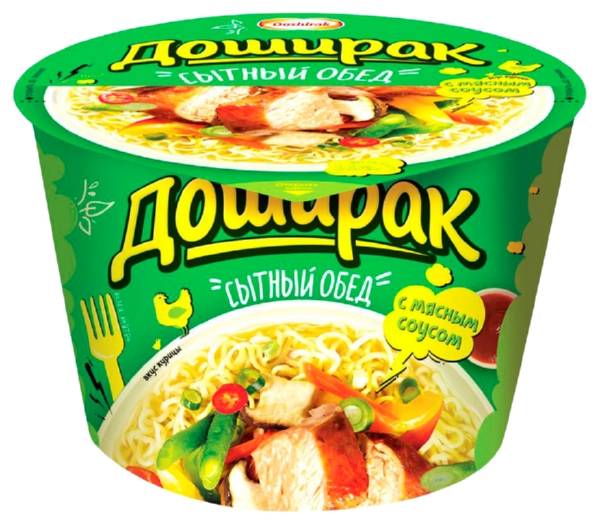 Лапша б/п ДОШИРАК Сытный обед с куриным соусом 110г